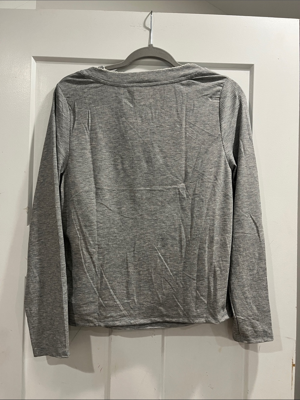 Gray Ribbed Cardigan & Tank Set - Picture 2 of 3